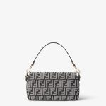 FENDI Baguette® Dark blue denim-effect FF jacquard bag - Image 3